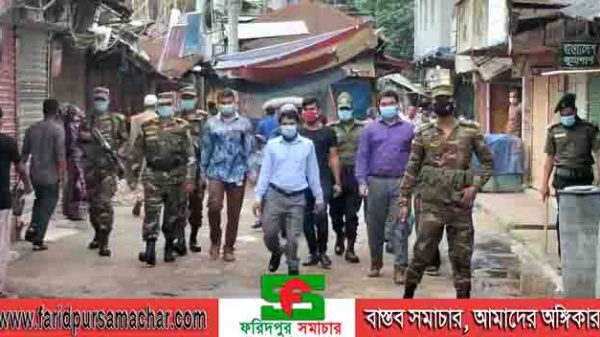ভাঙ্গায় লকডাউন বাস্তবায়ন করতে সেনাবাহিনীর সহায়তায় প্রশাসনের ব্যাপক তৎপরতা