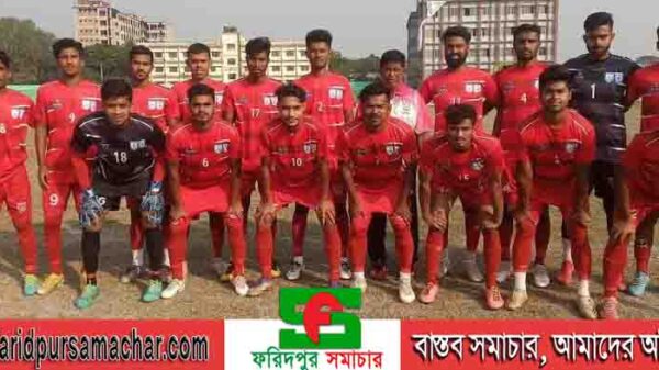 বঙ্গবন্ধু জাতীয় ফুটবল চ্যাম্পিয়নশিপ এ ফরিদপুরের গুরুত্বপূর্ণ খেলা সোমবার