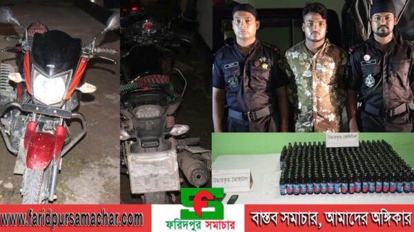 ফরিদপুরে ফেনসিডিল সহ গ্রেফতার ১