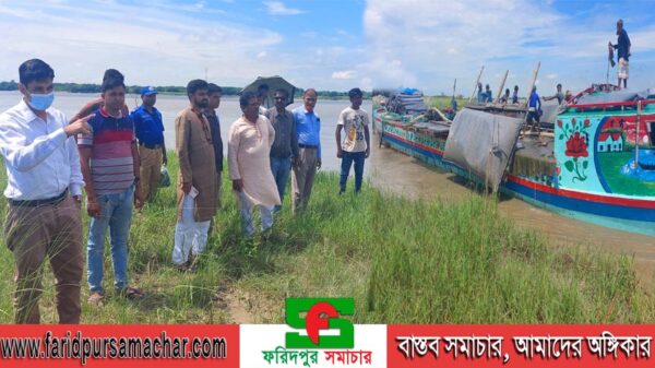 ফরিদপুর পালডাঙ্গীর নদী ভাঙ্গনরোধের কাজ শুরু